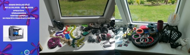 Mārtiņa Sarģeļa 3D printēto prieksmetu izstāde